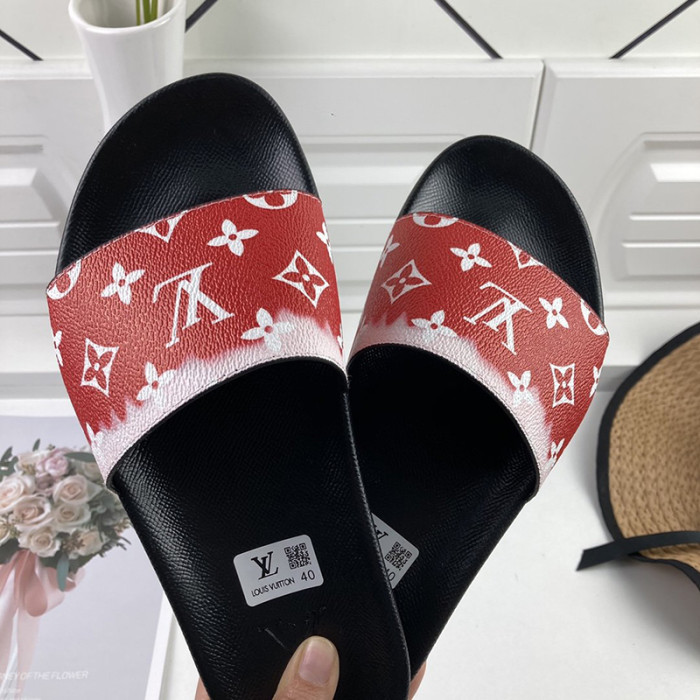 Louis Vuitton Men Shoes Slippers Sandals Flip Flop Luxury Brand WATERFRONT MULE with Original Box