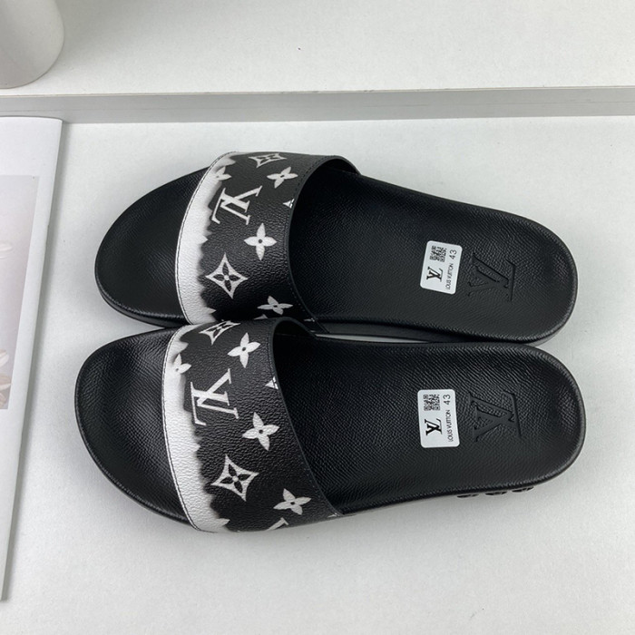 Louis Vuitton Men Shoes Slippers Sandals Flip Flop Luxury Brand WATERFRONT MULE with Original Box