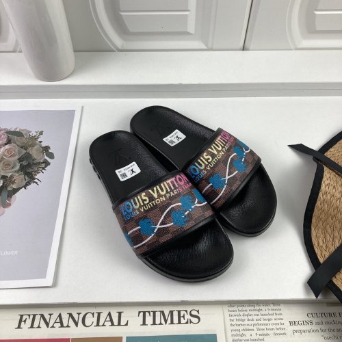 Louis Vuitton Men Shoes Slippers Sandals Flip Flop Luxury Brand WATERFRONT MULE with Original Box