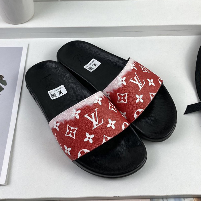Louis Vuitton Men Shoes Slippers Sandals Flip Flop Luxury Brand WATERFRONT MULE with Original Box