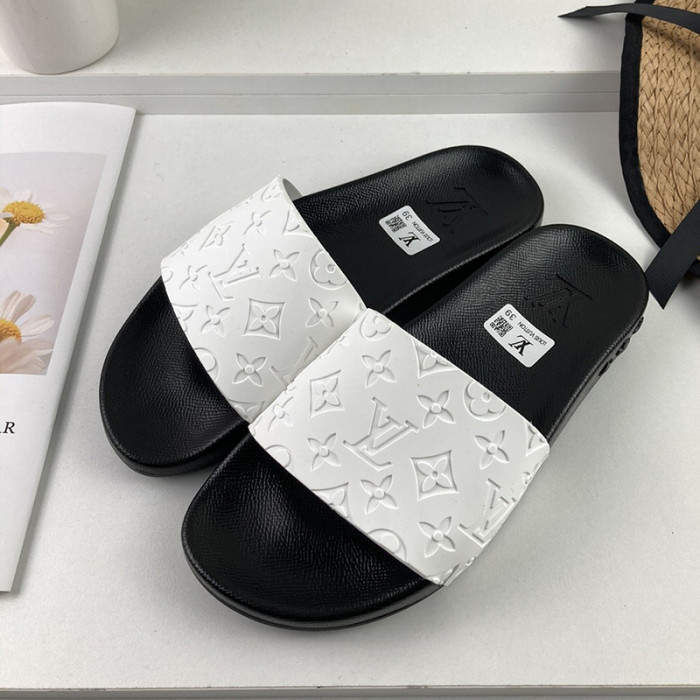 Louis Vuitton Men Shoes Slippers Sandals Flip Flop Luxury Brand WATERFRONT MULE with Original Box