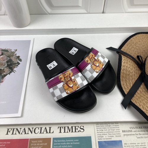Louis Vuitton Men Shoes Slippers Sandals Flip Flop Luxury Brand WATERFRONT MULE with Original Box