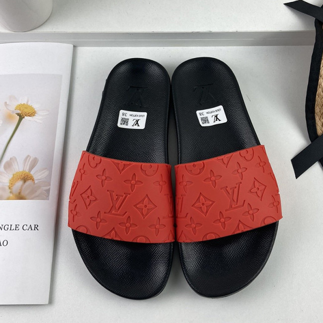 Louis Vuitton Men Shoes Slippers Sandals Flip Flop Luxury Brand WATERFRONT MULE with Original Box