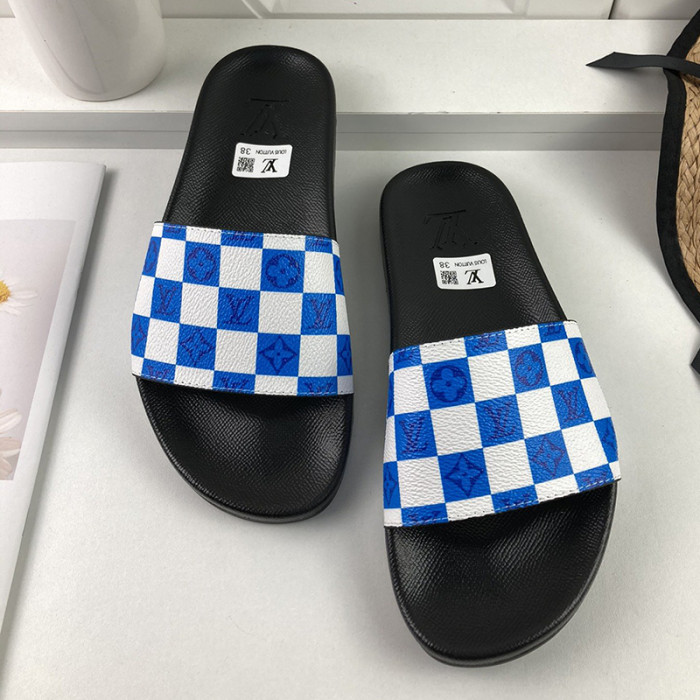 Louis Vuitton Men Shoes Slippers Sandals Flip Flop Luxury Brand WATERFRONT MULE with Original Box