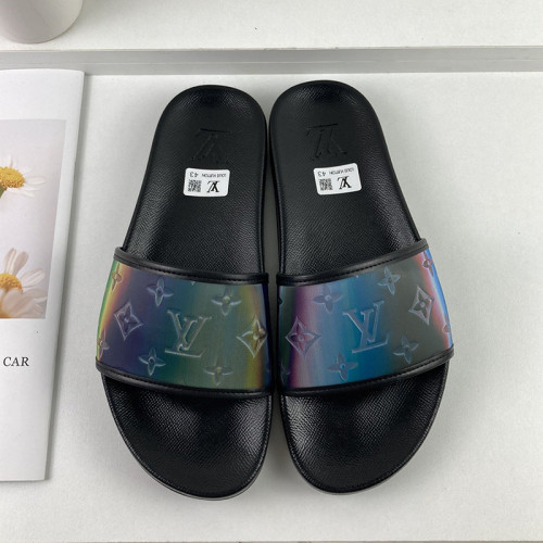 Louis Vuitton Men Shoes Slippers Sandals Flip Flop Luxury Brand WATERFRONT MULE with Original Box