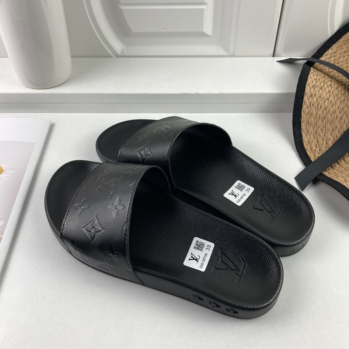Louis Vuitton Men Shoes Slippers Sandals Flip Flop Luxury Brand WATERFRONT MULE with Original Box