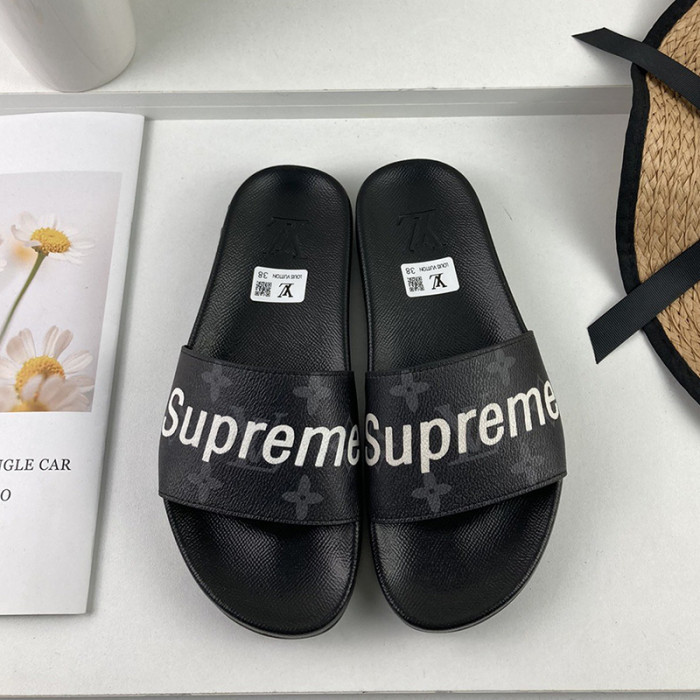Louis Vuitton Men Shoes Slippers Sandals Flip Flop Luxury Brand WATERFRONT MULE with Original Box