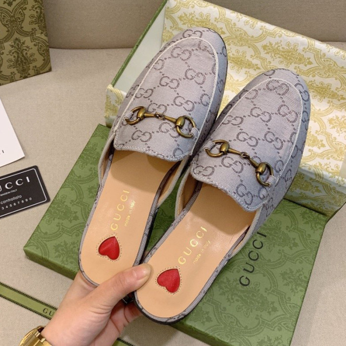 Gucci Womens Shoes Slippers Slides Casual Design Luxury Brand Leather Princetown leather slipper with Original Box
