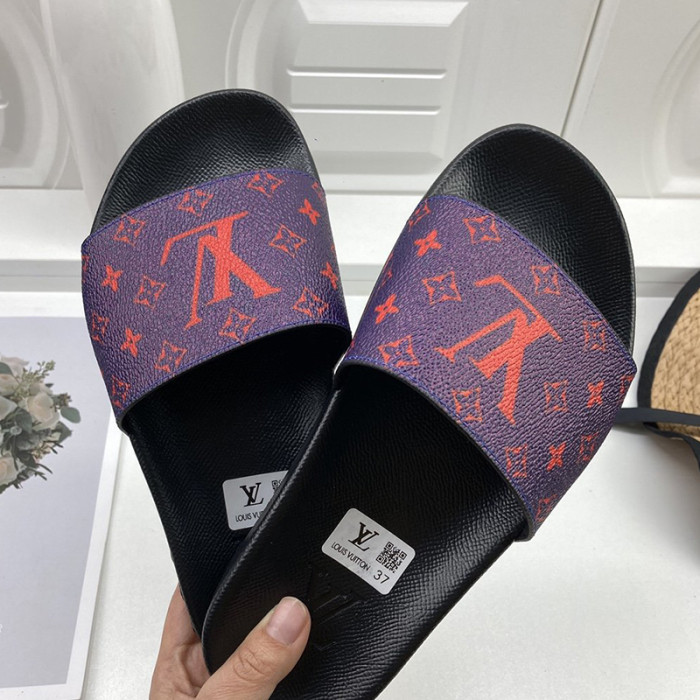 Louis Vuitton Men Shoes Slippers Sandals Flip Flop Luxury Brand WATERFRONT MULE with Original Box