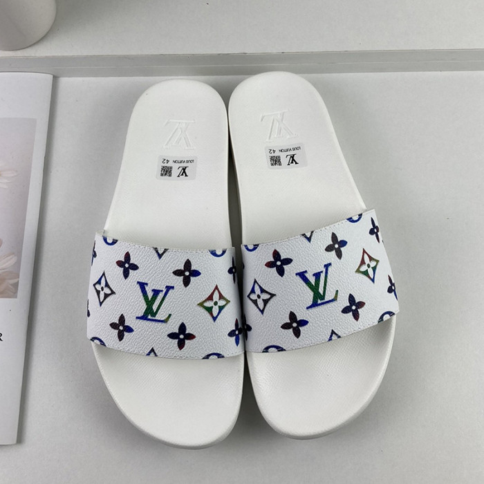 Louis Vuitton Men Shoes Slippers Sandals Flip Flop Luxury Brand WATERFRONT MULE with Original Box