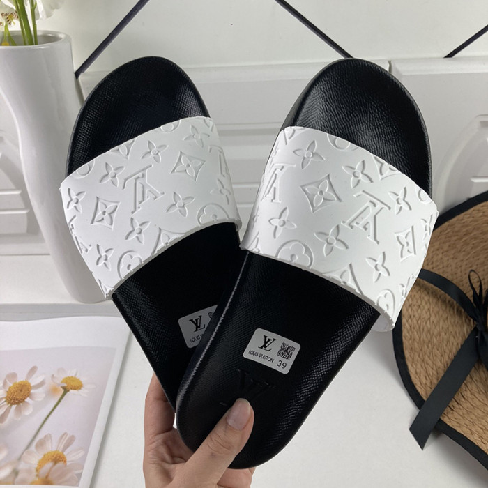 Louis Vuitton Men Shoes Slippers Sandals Flip Flop Luxury Brand WATERFRONT MULE with Original Box