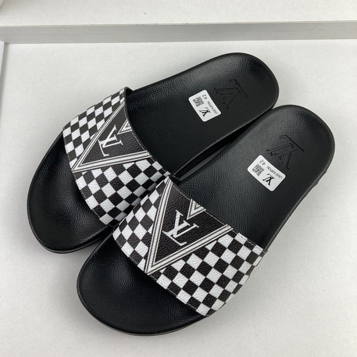 Louis Vuitton Men Shoes Slippers Sandals Flip Flop Luxury Brand WATERFRONT MULE with Original Box