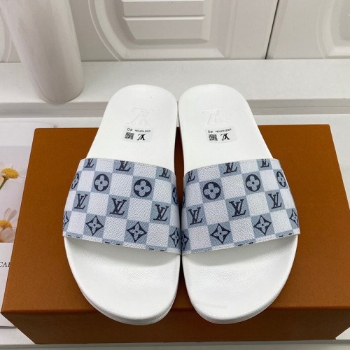 Louis Vuitton Men Shoes Slippers Sandals Flip Flop Luxury Brand WATERFRONT MULE with Original Box
