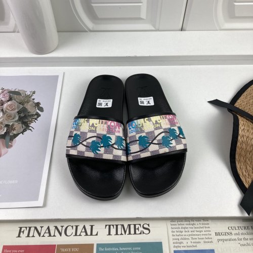 Louis Vuitton Men Shoes Slippers Sandals Flip Flop Luxury Brand WATERFRONT MULE with Original Box