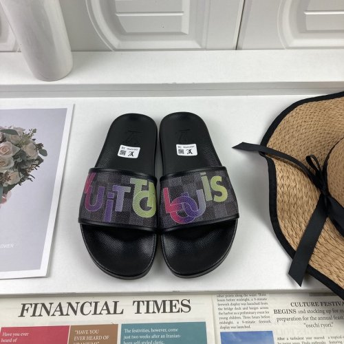 Louis Vuitton Men Shoes Slippers Sandals Flip Flop Luxury Brand WATERFRONT MULE with Original Box