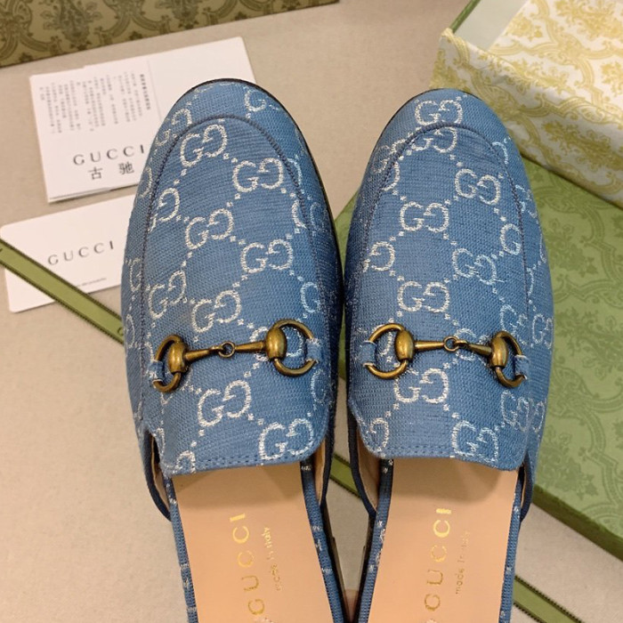 Gucci Womens Shoes Slippers Slides Casual Design Luxury Brand Leather Princetown leather slipper with Original Box