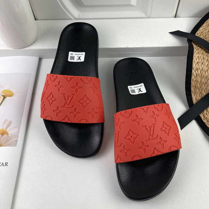 Louis Vuitton Men Shoes Slippers Sandals Flip Flop Luxury Brand WATERFRONT MULE with Original Box
