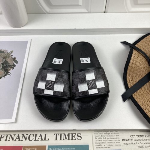 Louis Vuitton Men Shoes Slippers Sandals Flip Flop Luxury Brand WATERFRONT MULE with Original Box