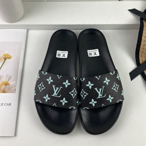 Louis Vuitton Men Shoes Slippers Sandals Flip Flop Luxury Brand WATERFRONT MULE with Original Box