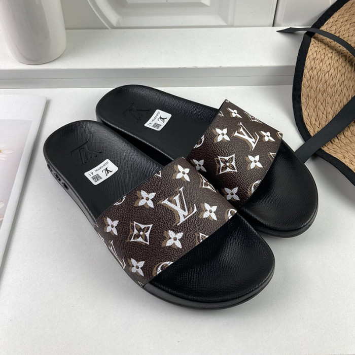 Louis Vuitton Men Shoes Slippers Sandals Flip Flop Luxury Brand WATERFRONT MULE with Original Box