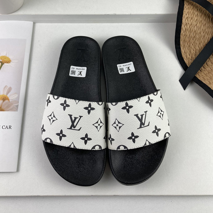 Louis Vuitton Men Shoes Slippers Sandals Flip Flop Luxury Brand WATERFRONT MULE with Original Box