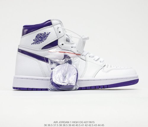 Air Jordan 1 Retro High Court Purple Sneakers Men Womens Shoes 4811N15