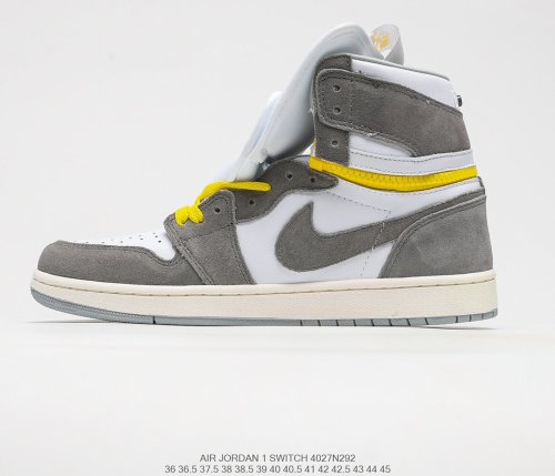 Air Jordan 1 Switch Light Smoke Grey Sneakers Men Womens Shoes 4027N292