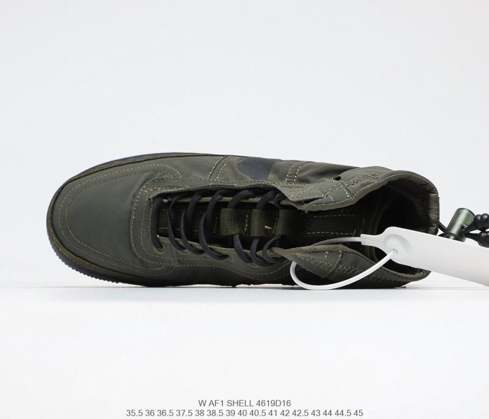 Nike Wmns Air Force 1 Shell Dark Olive/Black Sneakers Men Womens Shoes 4619D16