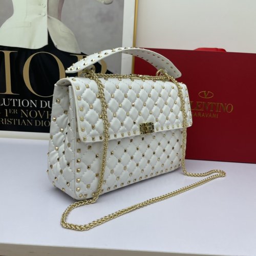 Valentino Womens Bags Crossbody Bags Handbags Luxury Brand LARGE ROCKSTUD SPIKE NAPPA LEATHER BAG with Original Box
