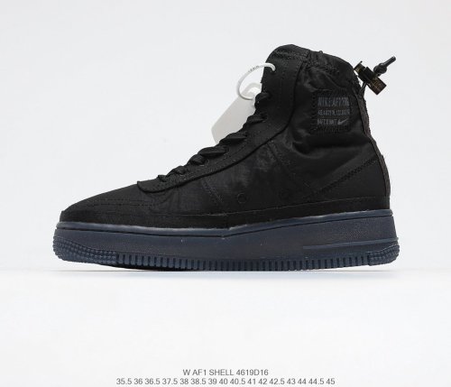 Nike Wmns Air Force 1 Shell Dark Olive/Black Sneakers Men Womens Shoes 4619D16