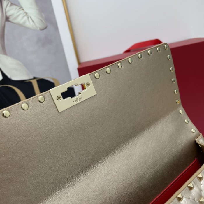 Valentino Womens Bags Crossbody Bags Handbags Luxury Brand LARGE ROCKSTUD SPIKE NAPPA LEATHER BAG with Original Box