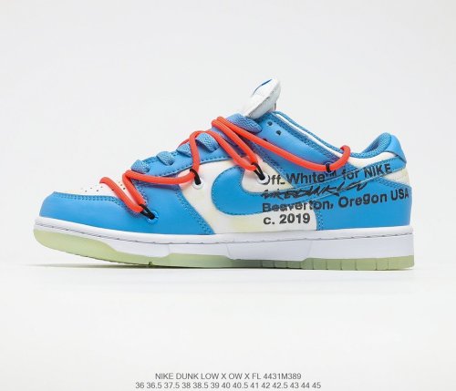 Off-White™x Nike Dunk Low Leather Grey Red Sneakers Men Womens Shoes 4431M389