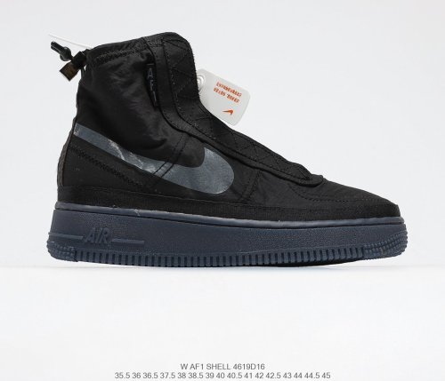 Nike Wmns Air Force 1 Shell Dark Olive/Black Sneakers Men Womens Shoes 4619D16