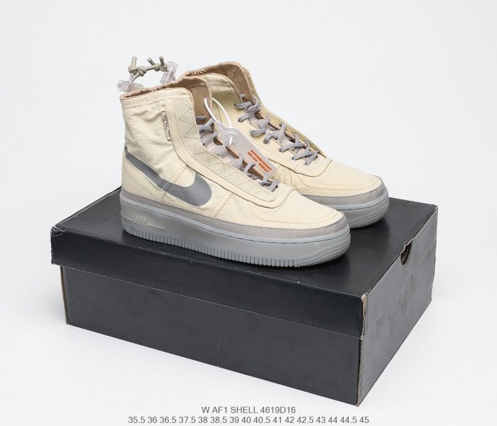 Nike Wmns Air Force 1 Shell Dark Olive/Black Sneakers Men Womens Shoes 4619D16