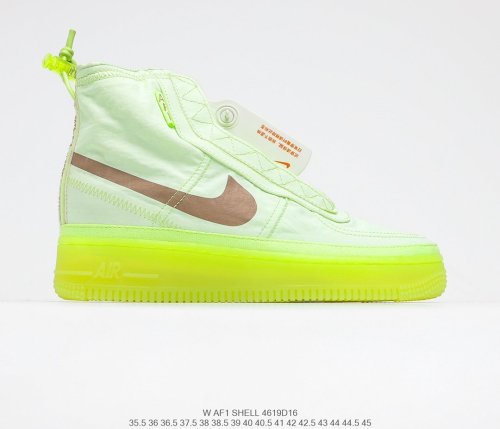 Nike Wmns Air Force 1 Shell Dark Olive/Black Sneakers Men Womens Shoes 4619D16