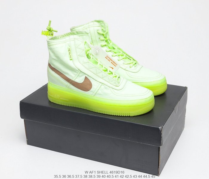 Nike Wmns Air Force 1 Shell Dark Olive/Black Sneakers Men Womens Shoes 4619D16