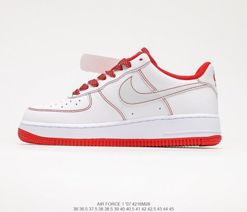 Nike Air Force 1’07 White/Red 3M Sneakers Men Womens Shoes 4216M28