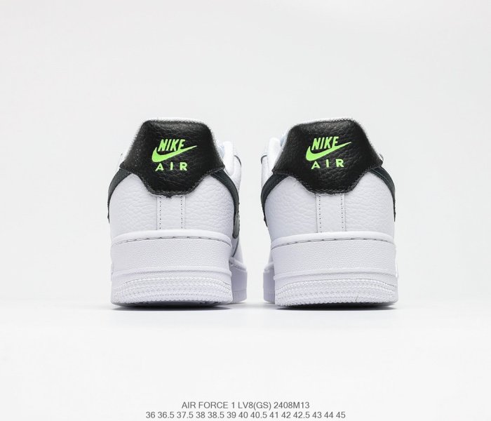 Nike Air Force 1’07 Low GS White/Black/Gold Sneakers Men Womens Shoes 2408M13