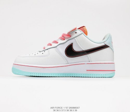 Nike Wmns Air Force 1’07 LV8 GS White/Black-Flash Sneakers Womens Shoes 2608M307
