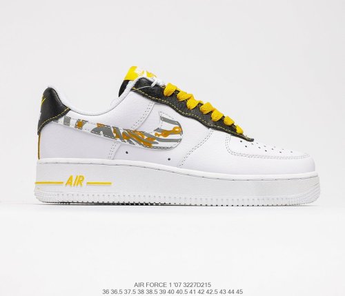 Nike Air Force 1’07 Low Features Gold Links and Reflective Sneakers Men Womens Shoes 3227D215