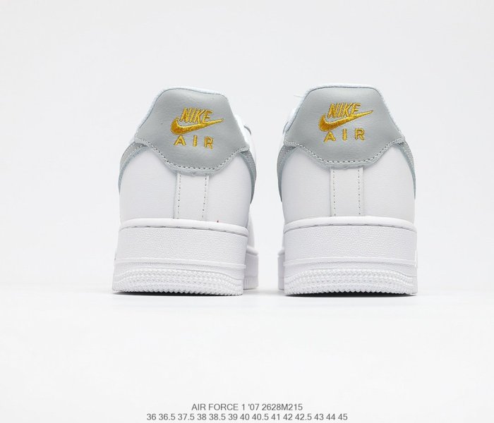 Nike Air Force 1’07 Low GS White/Black/Gold Sneakers Men Womens Shoes 2628M215