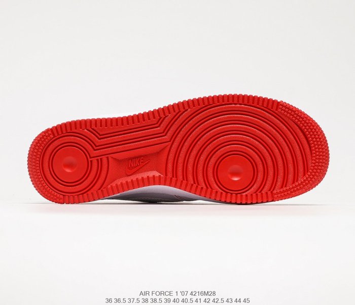 Nike Air Force 1’07 White/Red 3M Sneakers Men Womens Shoes 4216M28