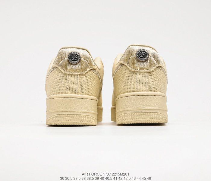 Stussy x Air Force 1 '07 Black Cool Sneakers Men Womens Shoes 2215M201