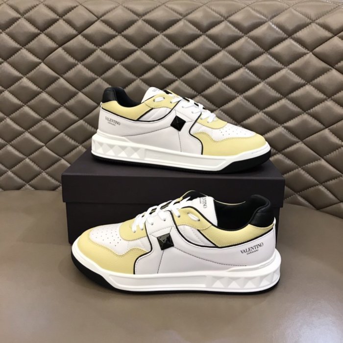 Valentino Men Shoes Fashion Design Luxury Brand ONE STUD LOW-TOP NAPPA SNEAKER with Original Box