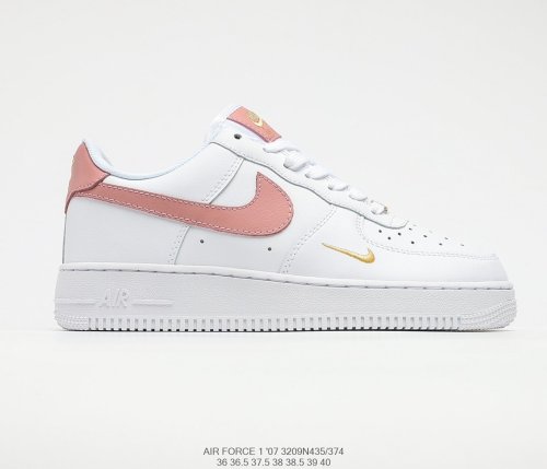 Nike Air Force 1’07 Low GS White/Black/Gold Sneakers Womens Shoes 3209N435/374