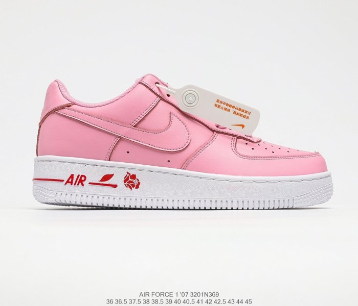 Nike Air Force 1´07 Pink/Red Rose Sneakers Men Womens Shoes 3201N369