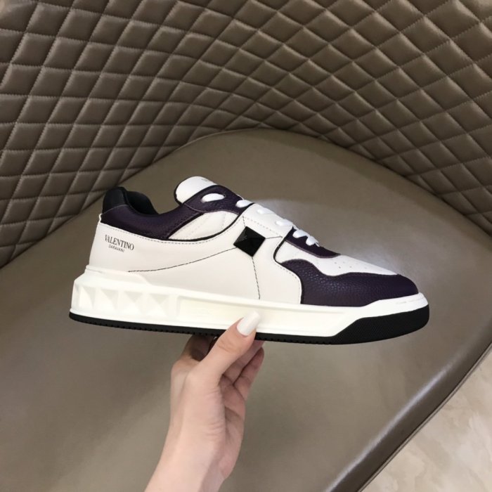 Valentino Men Shoes Fashion Design Luxury Brand ONE STUD LOW-TOP NAPPA SNEAKER with Original Box