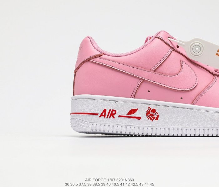 Nike Air Force 1´07 Pink/Red Rose Sneakers Men Womens Shoes 3201N369