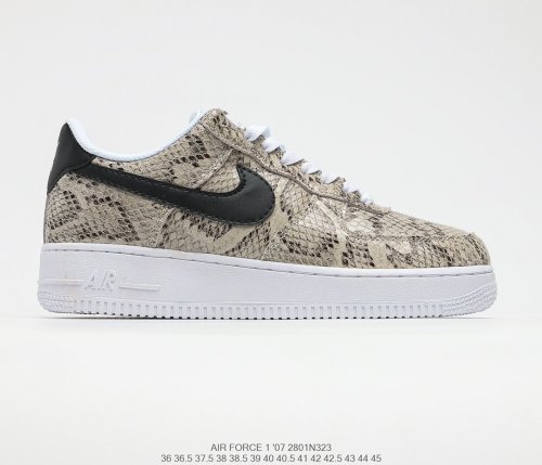 Nike Air Force 1 Low Premium Cocoa Snake Sneakers Men Womens Shoes 2801N323