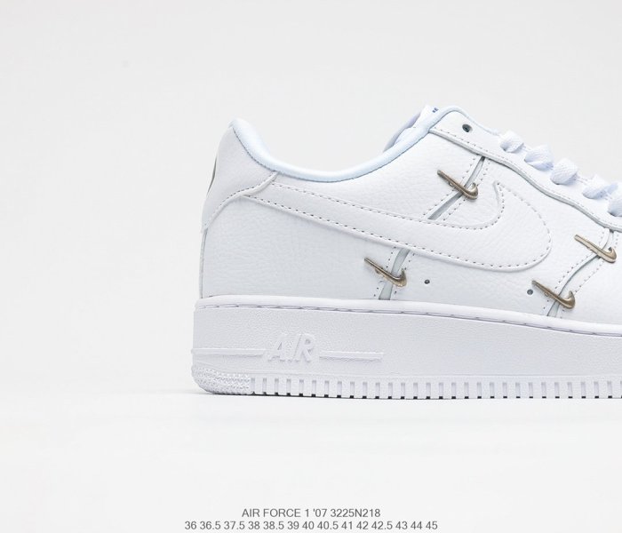 Nike Wmns Air Force 1\u0027 07 LX Chrome Swooshes White Sneakers Men Womens Shoes 3225N218